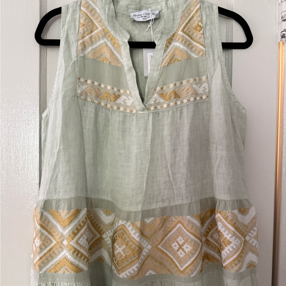 Chic Green and Gold Maxi Dress by